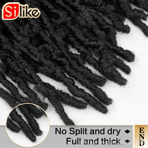 Butterfly locs 16inch  Distressed Butterfly Locs Crochet Hair Butterfly Bob Faux Locs Crochet Braids Hair Black Messy Soft